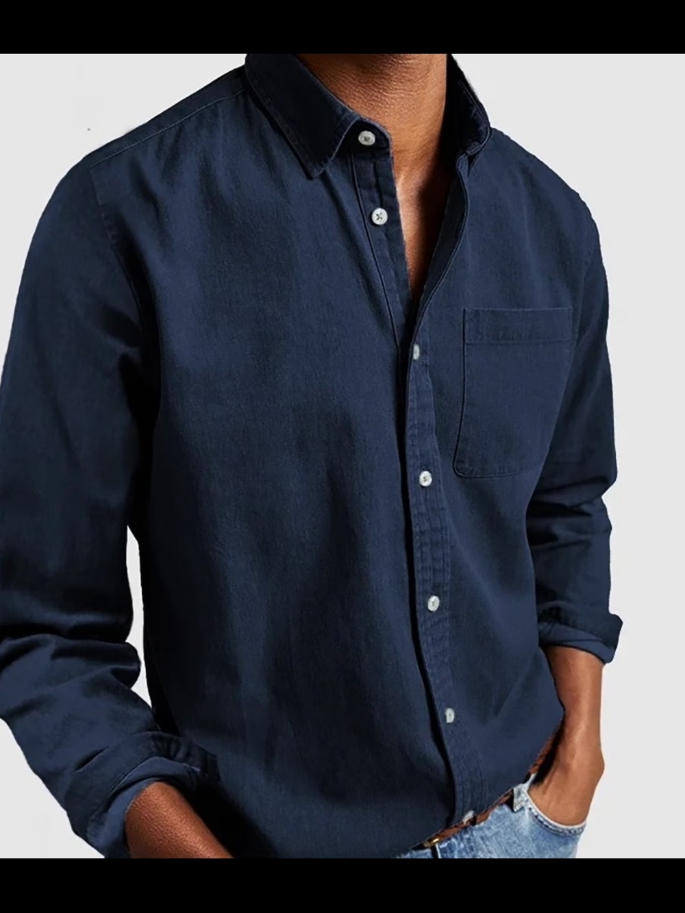 Banana Republic Navy Button-Down Shirt